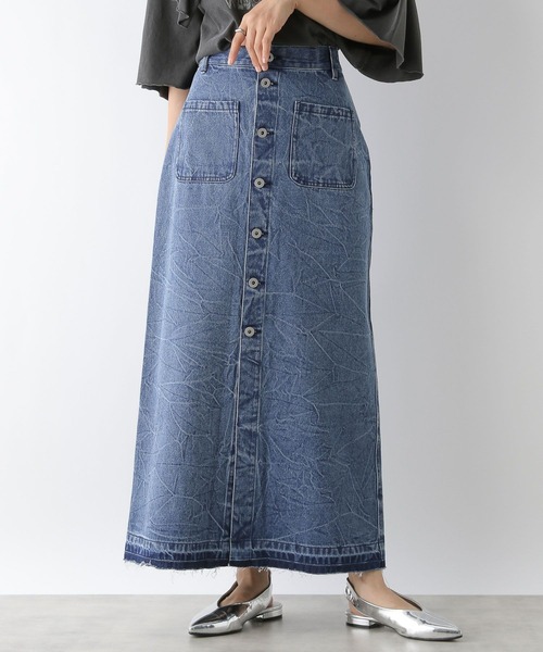 LEPSIM（レプシィム）の「フロントボタンデニムスカート　136290（デニムスカート・レディース・ブルー/ライトブルー/チャコールグレー・FREE）」の20枚目の写真
