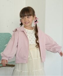 Lycee mine | 【毛玉バイバイ裏毛】リボン付きフリルジップパーカ(パーカー)