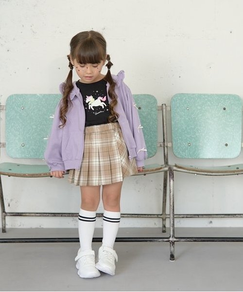 Lycee mine（リセマイン）の「【毛玉バイバイ裏毛】リボン付きフリルジップパーカ（パーカー・キッズ・トップグレー/ライトピンク/モカ/オートミール/ダークブルー/ラベンダー・100cm/110cm/120cm/130cm/140cm/150cm）」の15枚目の写真