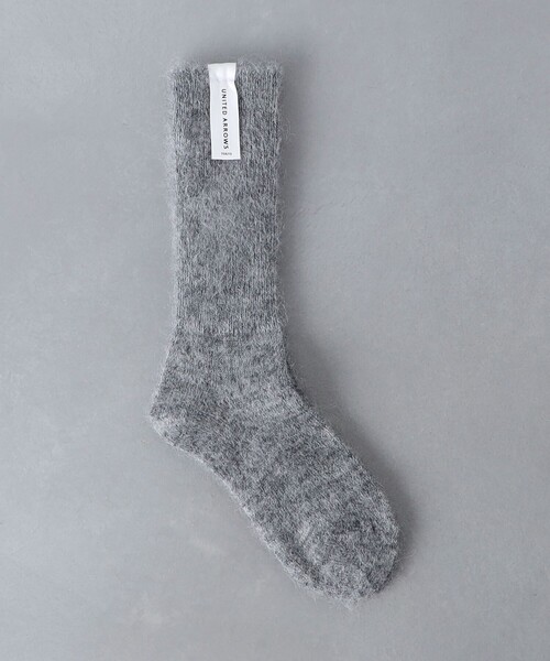 UNITED ARROWS（ユナイテッドアローズ）の「ヘアリー リブ ソックス（ソックス/靴下・レディース・オフホワイト/グレー/ブラック/レッド/パープル・FREE）」の3枚目の写真