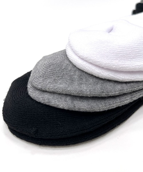 FILA（フィラ）の「FILA フィラ ワンポイント ロゴ 足底パイル 抗菌防臭 ショートソックス 靴下 3足セット 25cm 26cm 27cm（ソックス/靴下・メンズ・ブラック/その他1/その他2・25-27CM）」の7枚目の写真