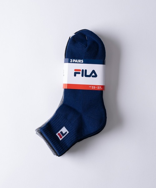 FILA（フィラ）の「FILA フィラ ワンポイント ロゴ 足底パイル 抗菌防臭 ショートソックス 靴下 3足セット 25cm 26cm 27cm（ソックス/靴下・メンズ・ブラック/その他1/その他2・25-27CM）」の17枚目の写真