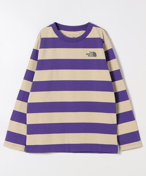 FREAK'S STORE（フリークスストア）の「限定展開 THE NORTH FACE/ザ・ノース・フェイス キッズ ロングスリーブフィールドボーダーティー / KIDS L/S F-BORDER TEE / NTJ32320（Tシャツ/カットソー・キッズ・ブルー/ワインレッド/パープル・120/130/150/140）」の2枚目の写真