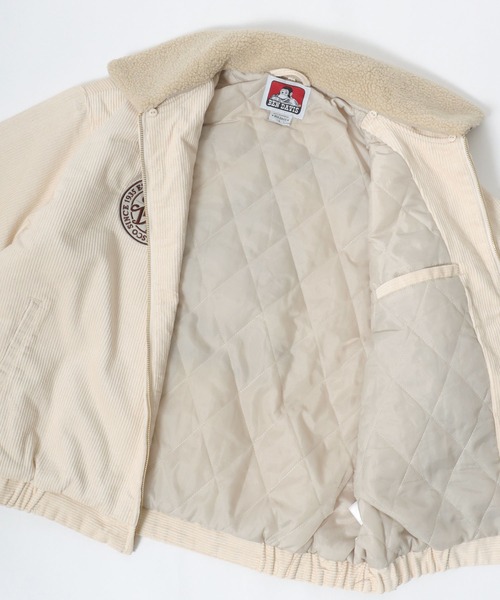 BEN DAVIS（ベンデイビス）の「BEN DAVIS/ベンデイビス REMOVAL BOA COLLAR CORD JACKET/オーバーサイズ コーデュロイ 襟ボア ワッペン刺繍 ワークジャケット/ブルゾン/レディース メンズ（ブルゾン・メンズ・ブラウン/ネイビー/ブラック/オフホワイト・M/L/XL）」の21枚目の写真