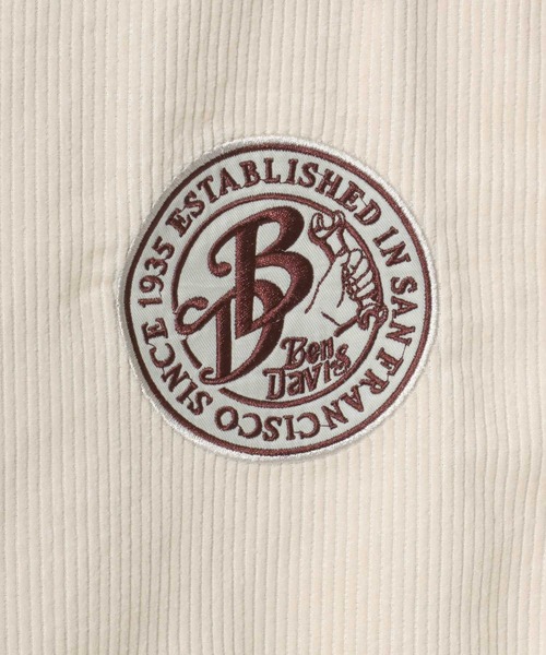 BEN DAVIS（ベンデイビス）の「BEN DAVIS/ベンデイビス REMOVAL BOA COLLAR CORD JACKET/オーバーサイズ コーデュロイ 襟ボア ワッペン刺繍 ワークジャケット/ブルゾン/レディース メンズ（ブルゾン・メンズ・ブラウン/ネイビー/ブラック/オフホワイト・M/L/XL）」の12枚目の写真