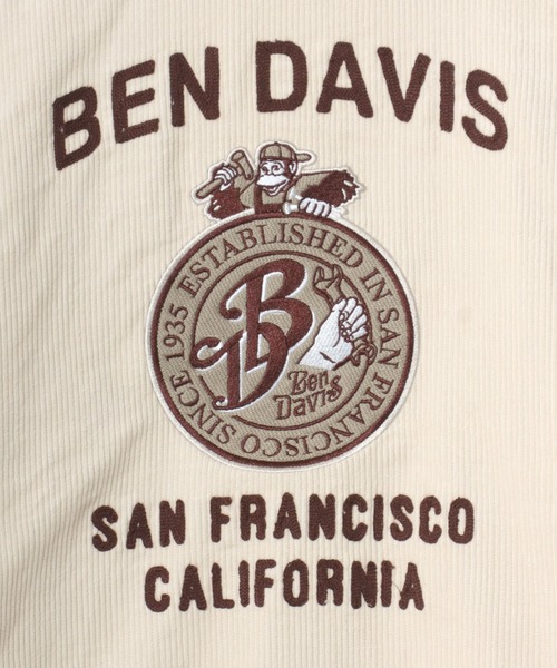 BEN DAVIS（ベンデイビス）の「BEN DAVIS/ベンデイビス REMOVAL BOA COLLAR CORD JACKET/オーバーサイズ コーデュロイ 襟ボア ワッペン刺繍 ワークジャケット/ブルゾン/レディース メンズ（ブルゾン・メンズ・ブラウン/ネイビー/ブラック/オフホワイト・M/L/XL）」の20枚目の写真