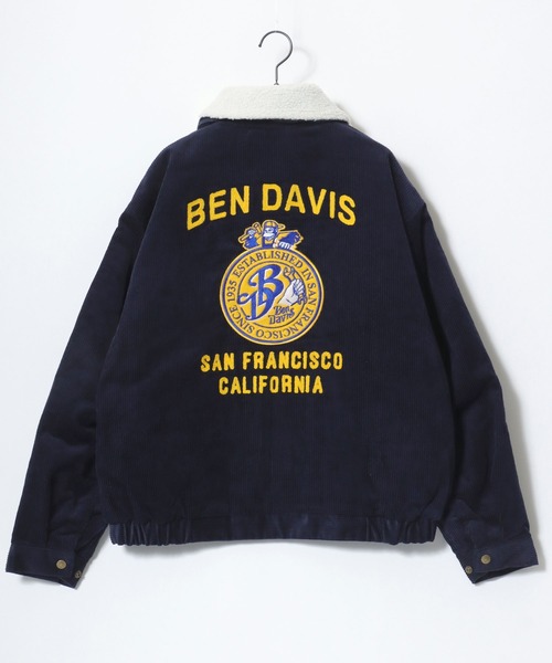 BEN DAVIS（ベンデイビス）の「BEN DAVIS/ベンデイビス REMOVAL BOA COLLAR CORD JACKET/オーバーサイズ コーデュロイ 襟ボア ワッペン刺繍 ワークジャケット/ブルゾン/レディース メンズ（ブルゾン・メンズ・ブラウン/ネイビー/ブラック/オフホワイト・M/L/XL）」の9枚目の写真
