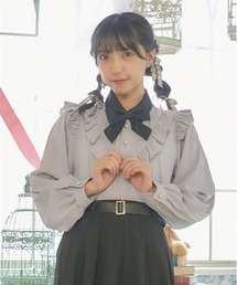 axes femme POETIQUE | リボン付配色襟デザインブラウス(シャツ/ブラウス)