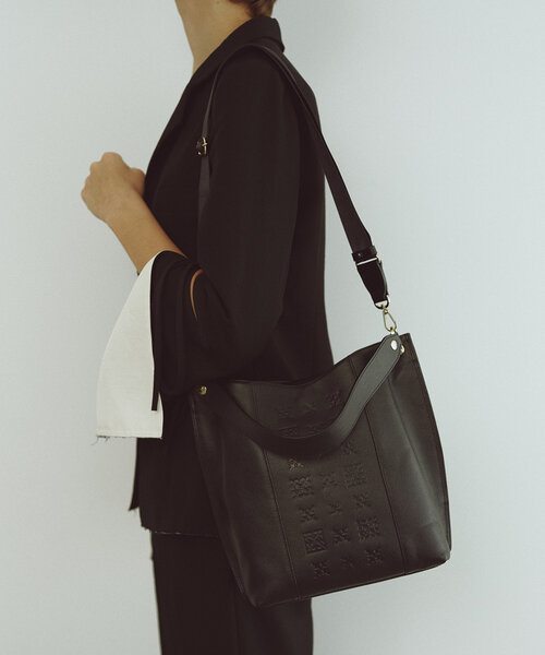 russet ラシット ロゴグラム 2WAYハンドバッグ ショルダーバッグ russet｜ナイロンジャガード2WAYショルダーバッグ | Rakuten