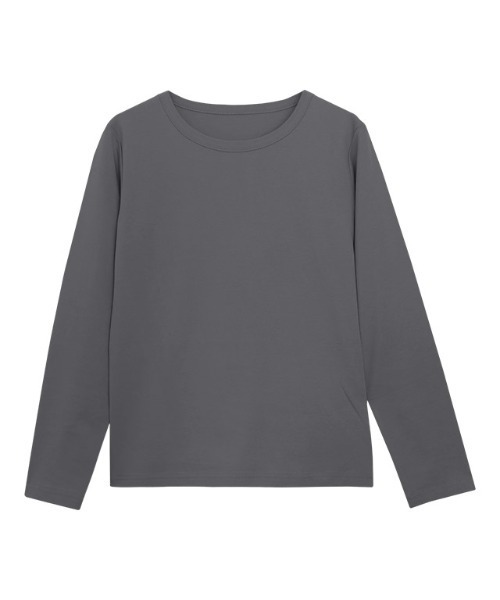 Pierrot(ピエロ)の「シンプルロングスリーブTシャツ(Tシャツ/カットソー・レディース・オフホワイト/チャコール/グレイッシュベージュ/ブラック・L/M/LL/S)」の14枚目の写真