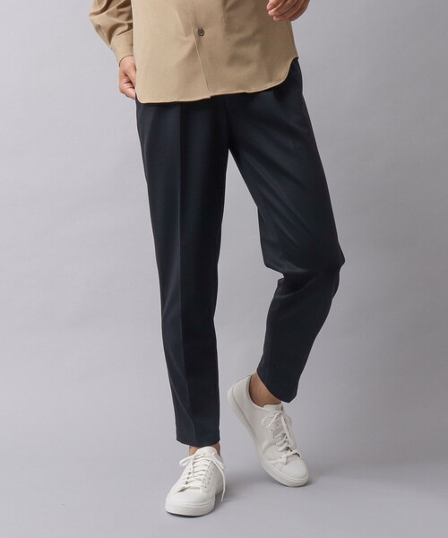 NOLLEY’S（ノーリーズ）の「【ACTIVE SECT】《限定展開 / イージーケア》モクロディ ハイストレッチ ワンタックイージーパンツ（その他パンツ・メンズ・グレー/ネイビー・M/S/L）」の2枚目の写真