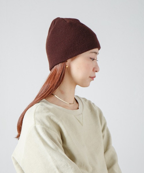 RACAL（ラカル）の「Merino Wool & Cashmere Blend Soft Knit Beanie / カシミヤウール混ソフトニットビーニー（ニットキャップ/ビーニー・レディース・ブラック/ブラウン/ライム/アイボリー・FREE）」の3枚目の写真