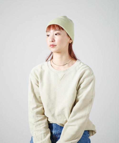RACAL（ラカル）の「Merino Wool & Cashmere Blend Soft Knit Beanie / カシミヤウール混ソフトニットビーニー（ニットキャップ/ビーニー・レディース・ブラック/ブラウン/ライム/アイボリー・FREE）」の4枚目の写真