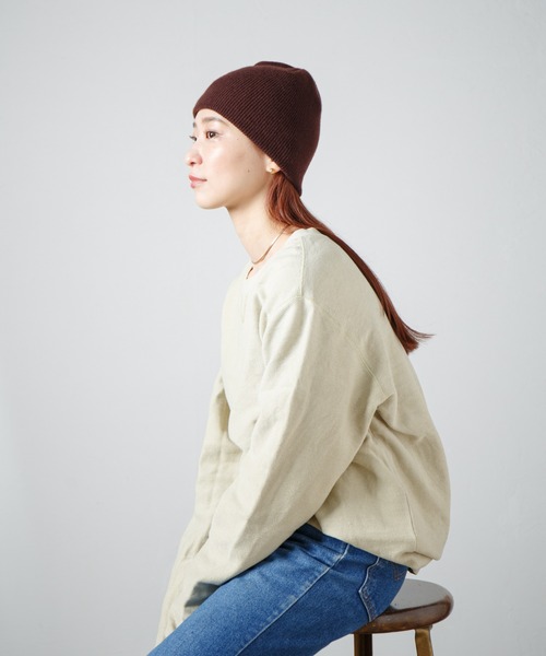 RACAL（ラカル）の「Merino Wool & Cashmere Blend Soft Knit Beanie / カシミヤウール混ソフトニットビーニー（ニットキャップ/ビーニー・レディース・ブラック/ブラウン/ライム/アイボリー・FREE）」の16枚目の写真