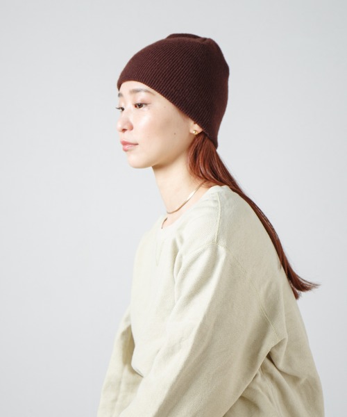 RACAL（ラカル）の「Merino Wool & Cashmere Blend Soft Knit Beanie / カシミヤウール混ソフトニットビーニー（ニットキャップ/ビーニー・レディース・ブラック/ブラウン/ライム/アイボリー・FREE）」の17枚目の写真