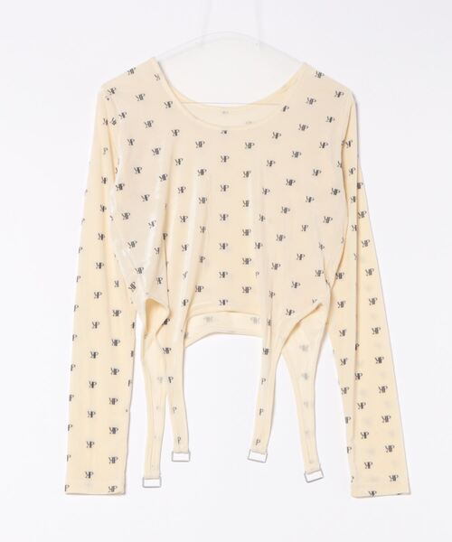 LOWRYS FARM（ローリーズファーム）の「フロッキーガーターTシャツロングスリーブ　148882（Tシャツ/カットソー・レディース・ブラック/その他/アイボリー・FREE）」の13枚目の写真