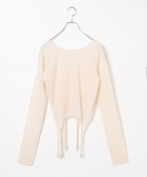 LOWRYS FARM（ローリーズファーム）の「フロッキーガーターTシャツロングスリーブ　148882（Tシャツ/カットソー・レディース・ブラック/その他/アイボリー・FREE）」の19枚目の写真