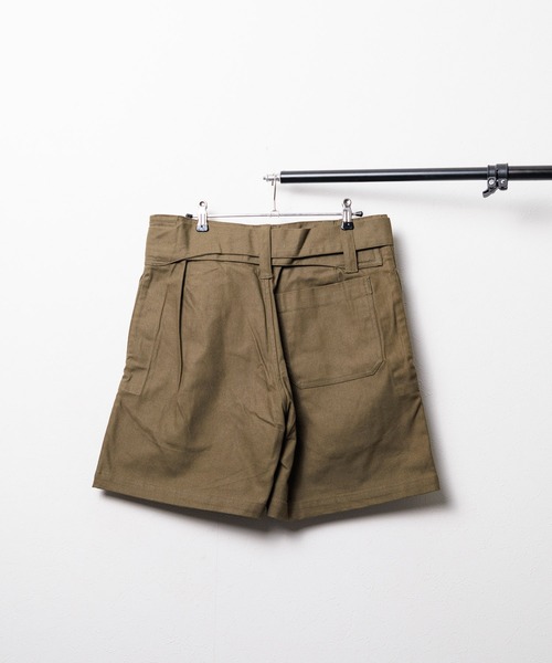HOUSTON(ヒューストン)の「『HOUSTON / ヒューストン』FRENCH MOTORCYCLE SHORTS/フランス軍モータサイクルショーツ(その他パンツ・メンズ・オリーブ/ブラック・MEDIUM/LARGE/SMALL/X-LARGE)」の3枚目の写真