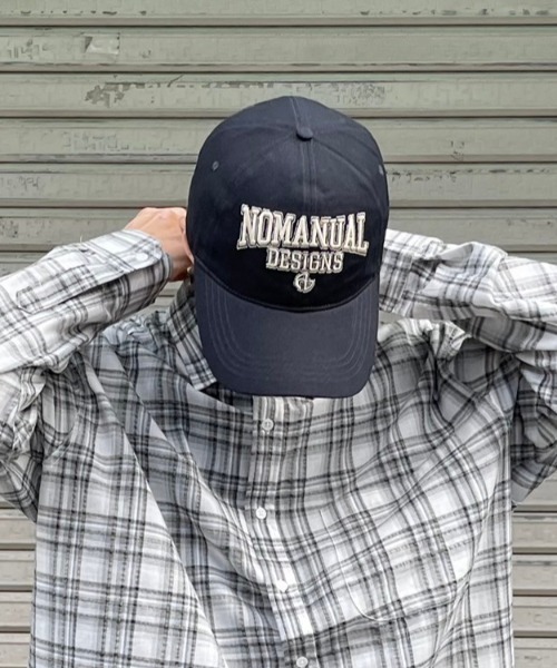 NOMANUAL NOMANUAL の 韓国ブランド NOMANUAL ノーマニュアル A L BALL CAP ロゴキャップ 刺しゅうロゴキャップ ボールキャップ 帽子 ストリートファッション 韓国ファッション 韓国 ストリート キャップ