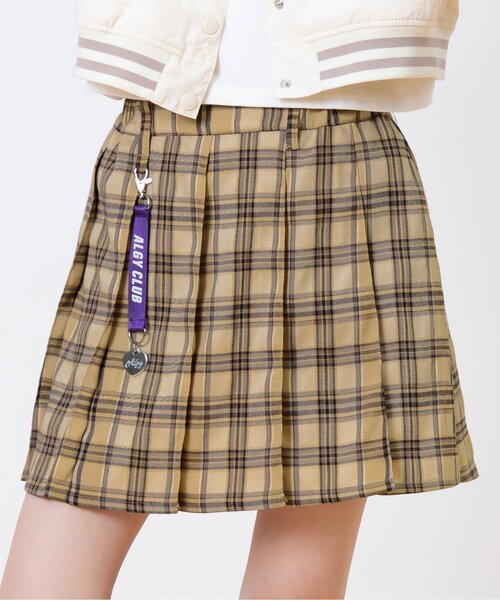 algy（アルジー）の「チャーム付きプリーツスカパン（スカート・キッズ・ベージュ/グリーン/オフホワイト/グレー/ブラック/ネイビー・SMALL/MEDIUM/X-SMALL/XX-SMALL/XXX-SMALL）」の5枚目の写真