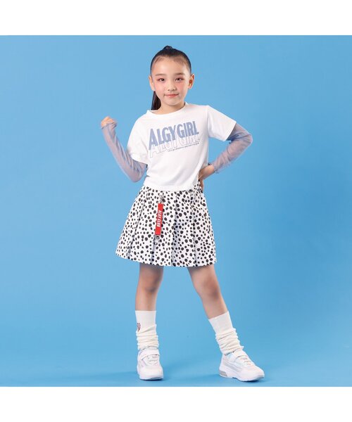 algy（アルジー）の「チャーム付きプリーツスカパン（スカート・キッズ・ベージュ/グリーン/オフホワイト/グレー/ブラック/ネイビー・SMALL/MEDIUM/X-SMALL/XX-SMALL/XXX-SMALL）」の11枚目の写真