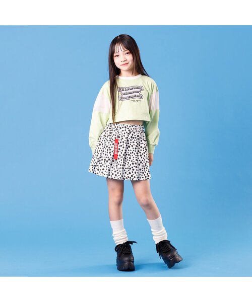 algy（アルジー）の「チャーム付きプリーツスカパン（スカート・キッズ・ベージュ/グリーン/オフホワイト/グレー/ブラック/ネイビー・SMALL/MEDIUM/X-SMALL/XX-SMALL/XXX-SMALL）」の14枚目の写真