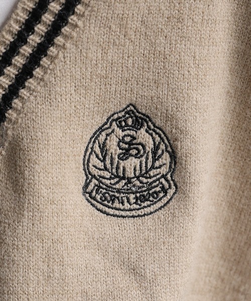 CREARE -LINO-（クレアーレリノ）の「＜ユニセックス＞刺繍入り Vネックスクールベスト/ニット（ベスト・レディース・グレー/ネイビー/ベージュ/ブラック・FREE）」の11枚目の写真