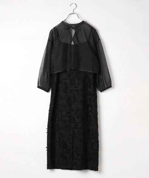 LEPSIM(レプシィム)の「【結婚式/オケージョン】ジャガードSETドレス 203351(ドレス・レディース・ライトベージュ/ブラック・FREE)」の3枚目の写真