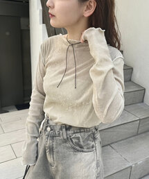 【一枚でもインナーでも◎/4色展開】ベロアメローTOPS