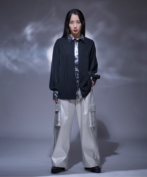 Ellno Loset(エルノロゼット)の「メタルクレリックシャツ(シャツ/ブラウス・メンズ・ブルーグリーン/ブラック/ブラック系その他・LARGE/MEDIUM/SMALL)」の6枚目の写真