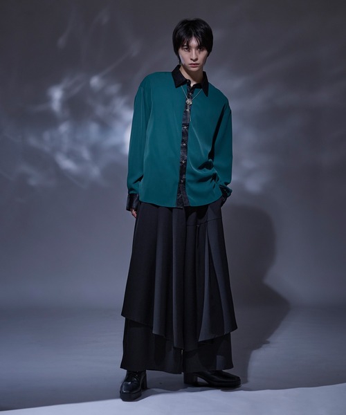 Ellno Loset(エルノロゼット)の「メタルクレリックシャツ(シャツ/ブラウス・メンズ・ブルーグリーン/ブラック/ブラック系その他・LARGE/MEDIUM/SMALL)」の14枚目の写真