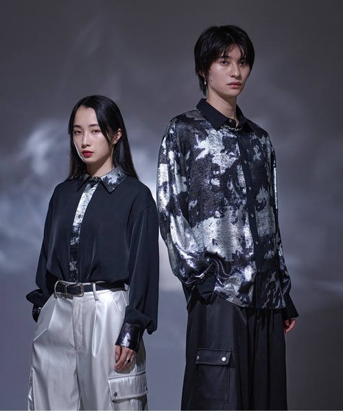 Ellno Loset(エルノロゼット)の「メタルクレリックシャツ(シャツ/ブラウス・メンズ・ブルーグリーン/ブラック/ブラック系その他・LARGE/MEDIUM/SMALL)」の8枚目の写真