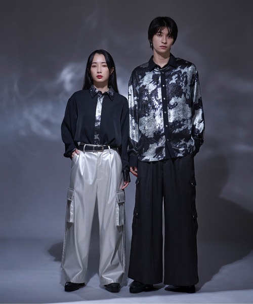 Ellno Loset(エルノロゼット)の「メタルクレリックシャツ(シャツ/ブラウス・メンズ・ブルーグリーン/ブラック/ブラック系その他・LARGE/MEDIUM/SMALL)」の9枚目の写真