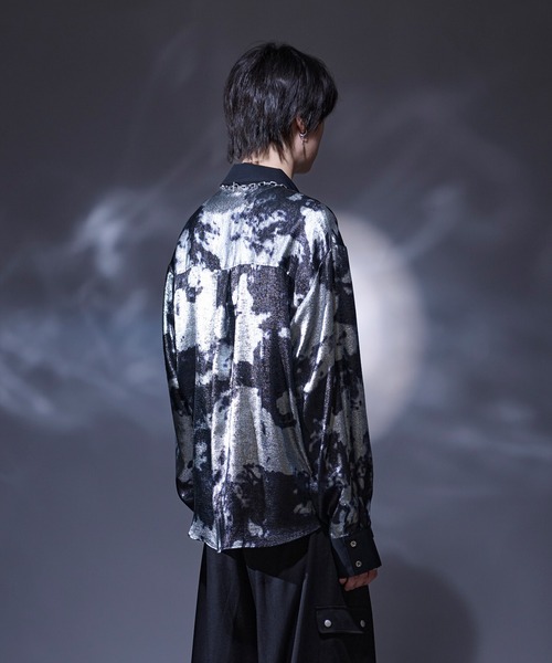 Ellno Loset(エルノロゼット)の「メタルクレリックシャツ(シャツ/ブラウス・メンズ・ブルーグリーン/ブラック/ブラック系その他・LARGE/MEDIUM/SMALL)」の11枚目の写真