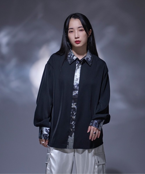 Ellno Loset(エルノロゼット)の「メタルクレリックシャツ(シャツ/ブラウス・メンズ・ブルーグリーン/ブラック/ブラック系その他・LARGE/MEDIUM/SMALL)」の21枚目の写真