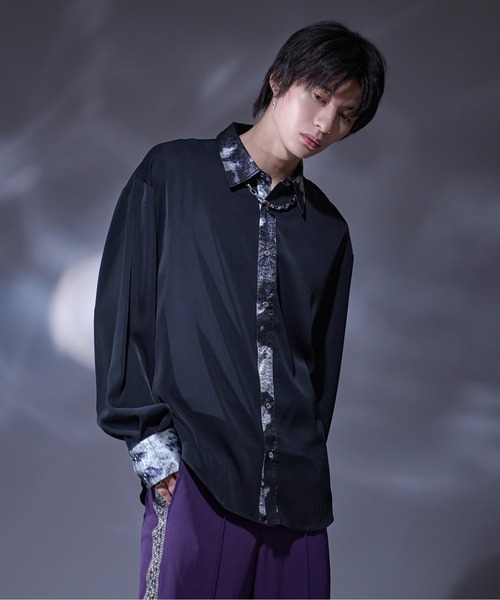 Ellno Loset(エルノロゼット)の「メタルクレリックシャツ(シャツ/ブラウス・メンズ・ブルーグリーン/ブラック/ブラック系その他・LARGE/MEDIUM/SMALL)」の16枚目の写真