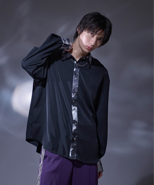 Ellno Loset(エルノロゼット)の「メタルクレリックシャツ(シャツ/ブラウス・メンズ・ブルーグリーン/ブラック/ブラック系その他・LARGE/MEDIUM/SMALL)」の17枚目の写真