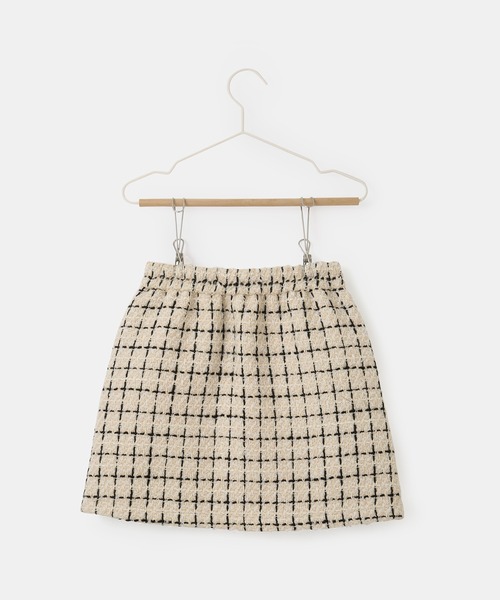ROPE' PICNIC(ロペピクニック)の「【KIDS】チェックツイードスカート/リンクコーデ(スカート・キッズ・ブラック系その他/ホワイト系その他5・120/130/140/150)」の3枚目の写真
