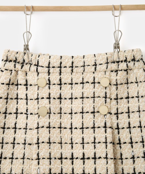 ROPE' PICNIC(ロペピクニック)の「【KIDS】チェックツイードスカート/リンクコーデ(スカート・キッズ・ブラック系その他/ホワイト系その他5・120/130/140/150)」の4枚目の写真