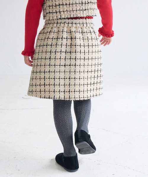 ROPE' PICNIC(ロペピクニック)の「【KIDS】チェックツイードスカート/リンクコーデ(スカート・キッズ・ブラック系その他/ホワイト系その他5・120/130/140/150)」の17枚目の写真