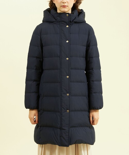 MACKINTOSH PHILOSOPHY（ﾏｯｷﾝﾄｯｼｭ ﾌｨﾛｿﾌｨｰ）の「【WEB&一部店舗限定】フーデットロングダウン（ダウンジャケット/コート・レディース・ダークネイビー/ベージュ・36/38）」の5枚目の写真