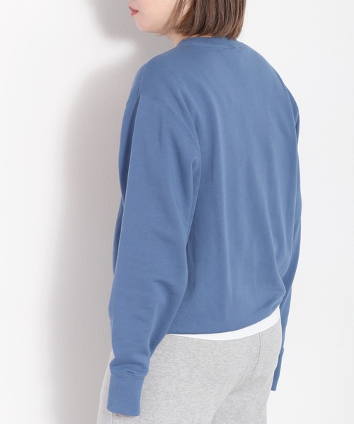 Champion(チャンピオン)の「【Champion】クルーネックスウェット(スウェット・レディース・オフホワイト/ブルー・M)」の4枚目の写真