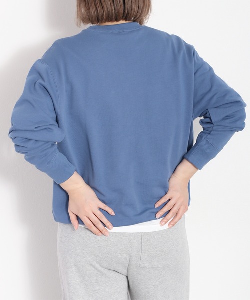 Champion(チャンピオン)の「【Champion】クルーネックスウェット(スウェット・レディース・オフホワイト/ブルー・M)」の5枚目の写真