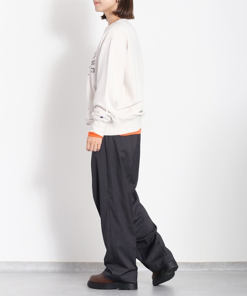 Champion(チャンピオン)の「【Champion】クルーネックスウェット(スウェット・レディース・オフホワイト/ブルー・M)」の20枚目の写真