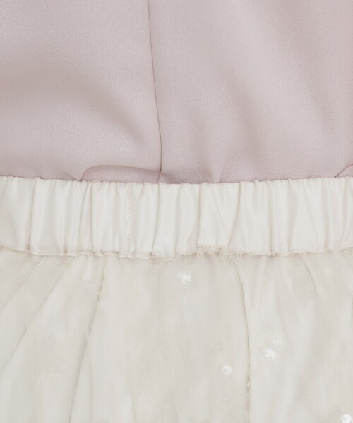 index(インデックス)の「◆《美人百花掲載》スパンコールシアー刺繍スカート【洗濯機洗い可】(スカート・レディース・ブラック/オフホワイト・00)」の4枚目の写真