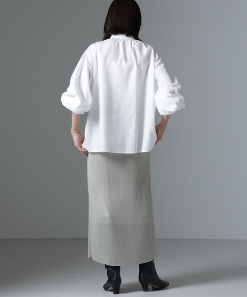 NANO universe（ナノユニバース）の「ボータイブラウス（シャツ/ブラウス・レディース・ブルー/ブラック/ホワイト・FREE）」の18枚目の写真