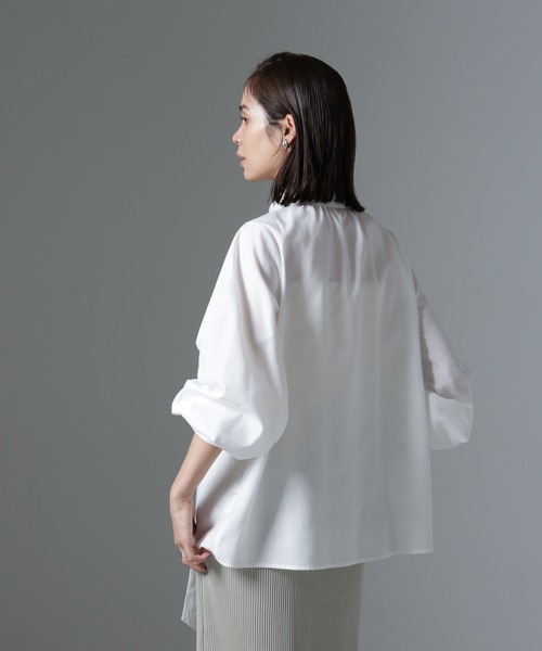 NANO universe（ナノユニバース）の「ボータイブラウス（シャツ/ブラウス・レディース・ブルー/ブラック/ホワイト・FREE）」の13枚目の写真