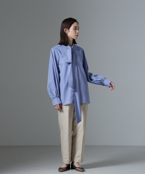 NANO universe（ナノユニバース）の「ボータイブラウス（シャツ/ブラウス・レディース・ブルー/ブラック/ホワイト・FREE）」の22枚目の写真