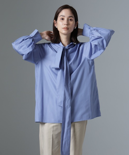 NANO universe（ナノユニバース）の「ボータイブラウス（シャツ/ブラウス・レディース・ブルー/ブラック/ホワイト・FREE）」の19枚目の写真