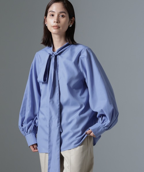 NANO universe（ナノユニバース）の「ボータイブラウス（シャツ/ブラウス・レディース・ブルー/ブラック/ホワイト・FREE）」の20枚目の写真